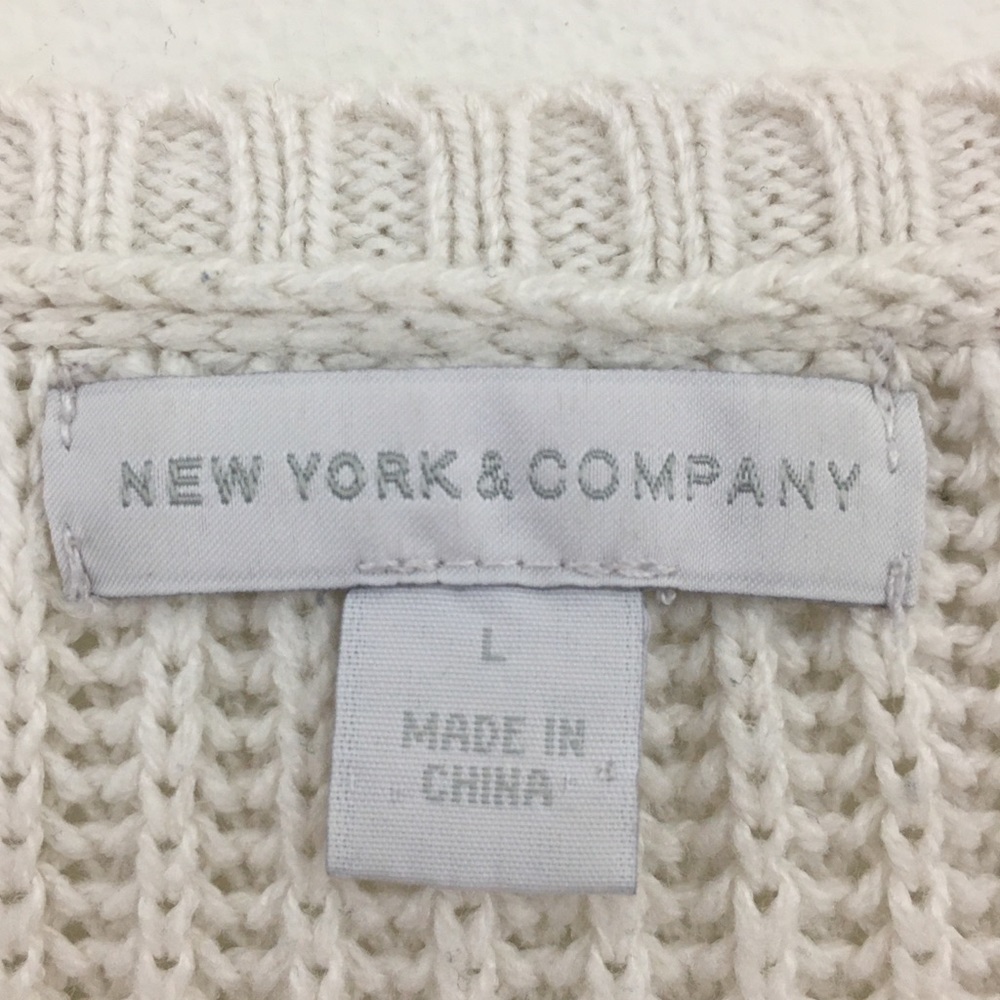 New York & Co | Color Block Cable Knit Sweater - Picture 8 of 9